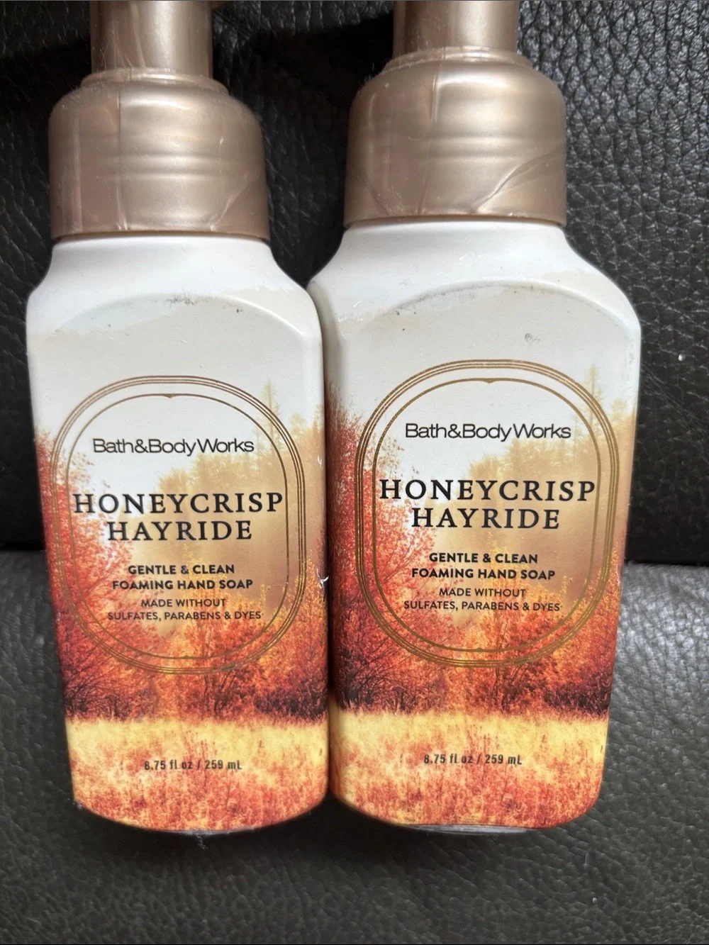 Bath and body works foam soap set in honey crisp hayride